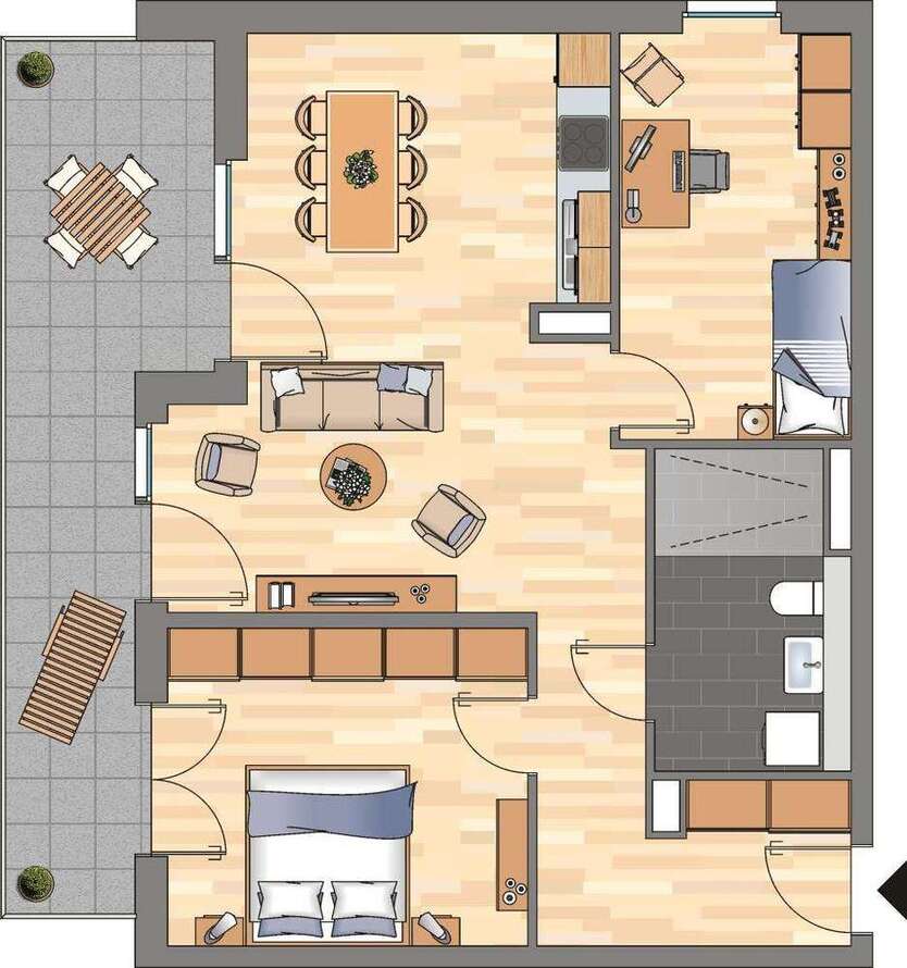 Wohnung zum Mieten in Bonn 1.129 € 76.21 m²