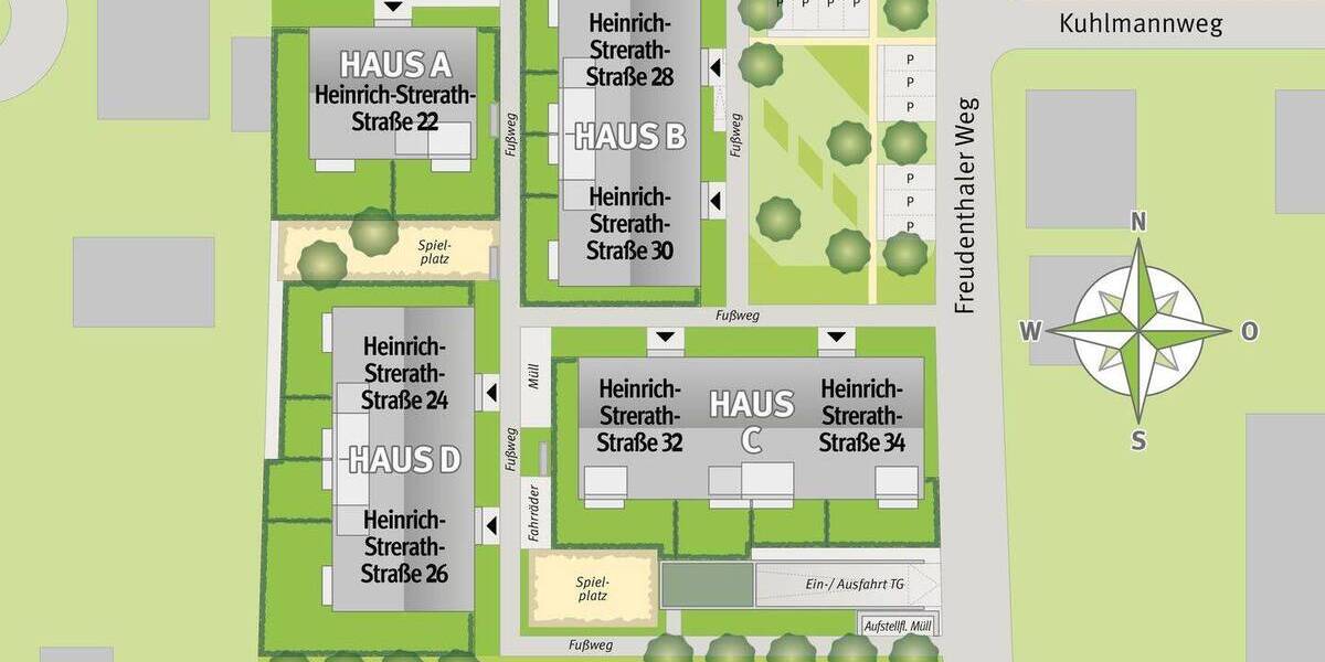 Terrassenwohnung Leverkusen Schlebusch - 2 Zimmer, 61 m&sup2;, 900&euro; | Angebot:26107564