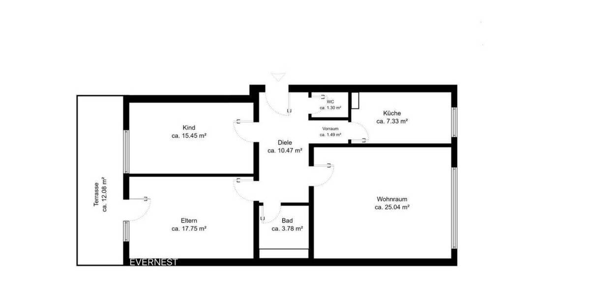 Etagenwohnung Köln Deutz - 3 Zimmer, 85 m&sup2;, 365.000&euro; | Angebot:26401853