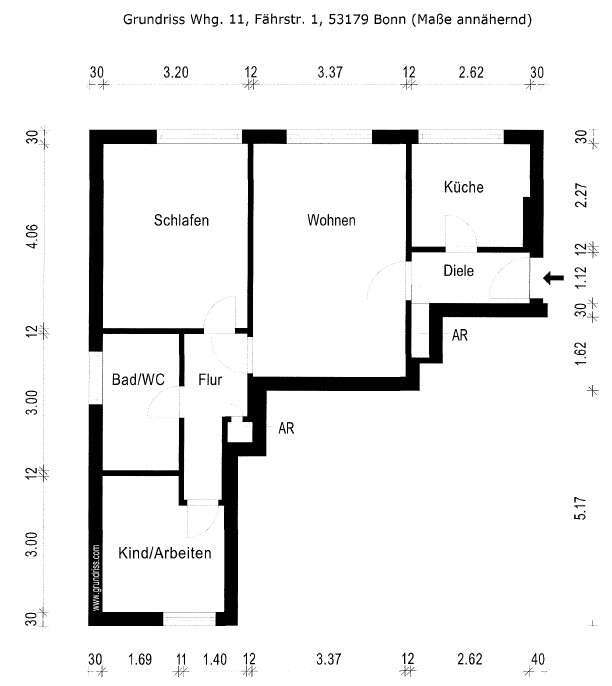 Wohnung zum Kaufen in Bonn 176.000 € 56 m²