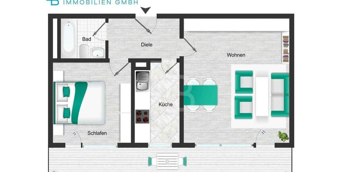 Wohnen mit Perspektive - der Dom stets im Blick 2 zimmer