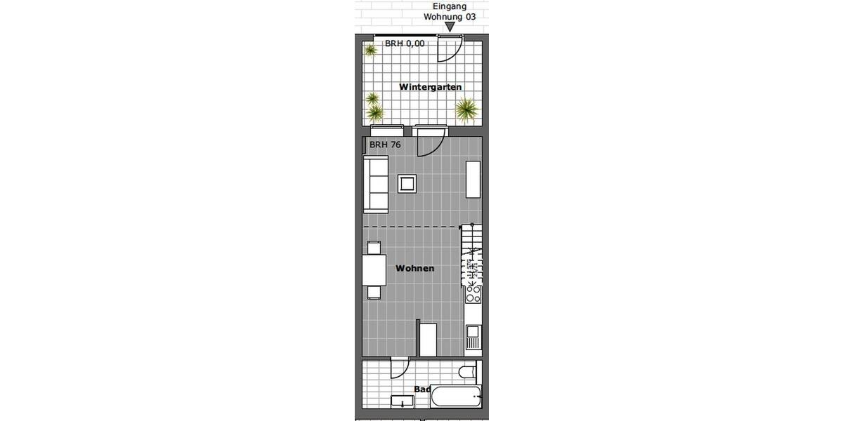 Etagenwohnung Köln Sürth - 2 Zimmer, 61 m&sup2;, 890&euro; | Angebot:26236532