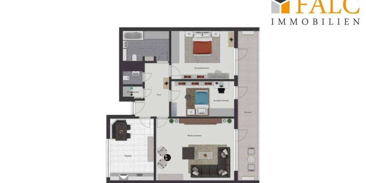 Etagenwohnung Bonn Auerberg - 3 Zimmer, 90 m&sup2;, 255.000&euro; | Angebot:26486796