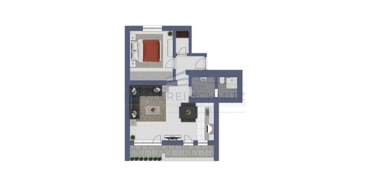 Etagenwohnung Hennef (Sieg) Hennef - 2 Zimmer, 75 m&sup2;, 229.900&euro; | Angebot:22381320