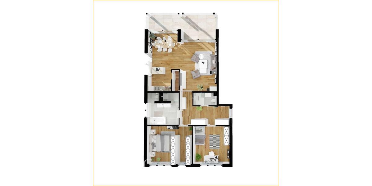 Erdgeschoßwohnung Solingen Central - 3 Zimmer, 122 m&sup2;, 2.021&euro; | Angebot:26443999