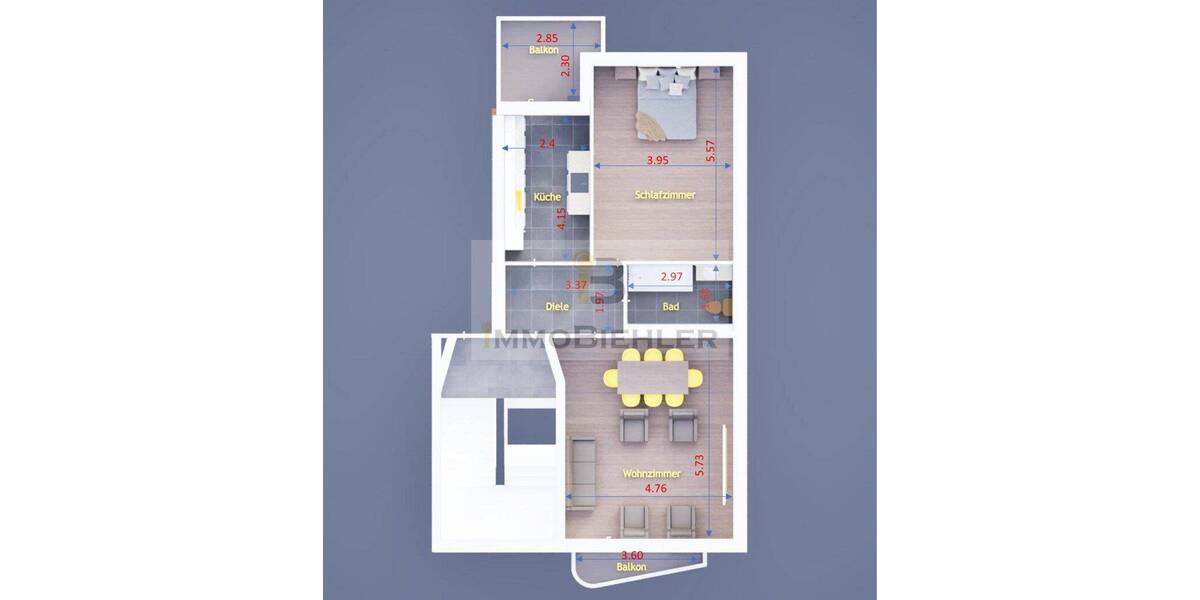 Etagenwohnung Köln Neustadt-Süd - 2 Zimmer, 70 m&sup2;, 424.000&euro; | Angebot:26851173