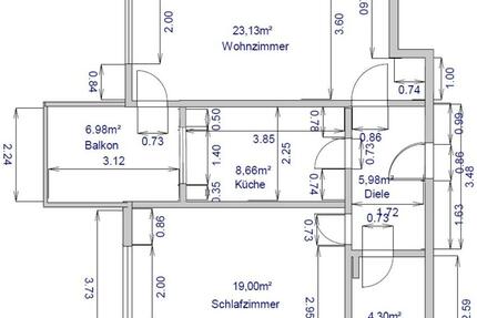 2 Zimmer Wohnung 64,12 m², Balkon ~ 7m², Stellplatz, vermietet 2 zimmer