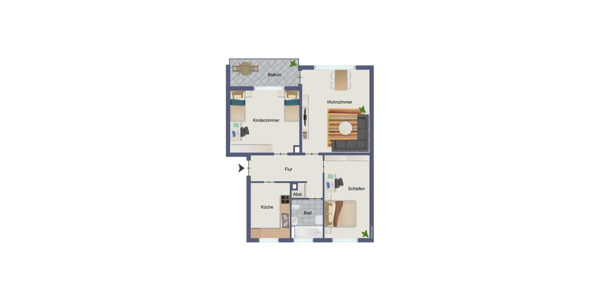 Etagenwohnung Brühl - 3 Zimmer, 70 m&sup2;, 760&euro; | Angebot:25416414
