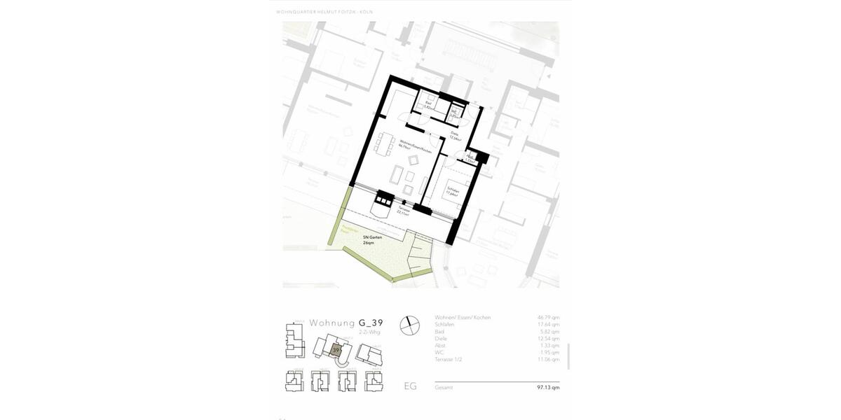 Terrassenwohnung Köln Porz - 2 Zimmer, 98 m&sup2;, 1.785&euro; | Angebot:26148104