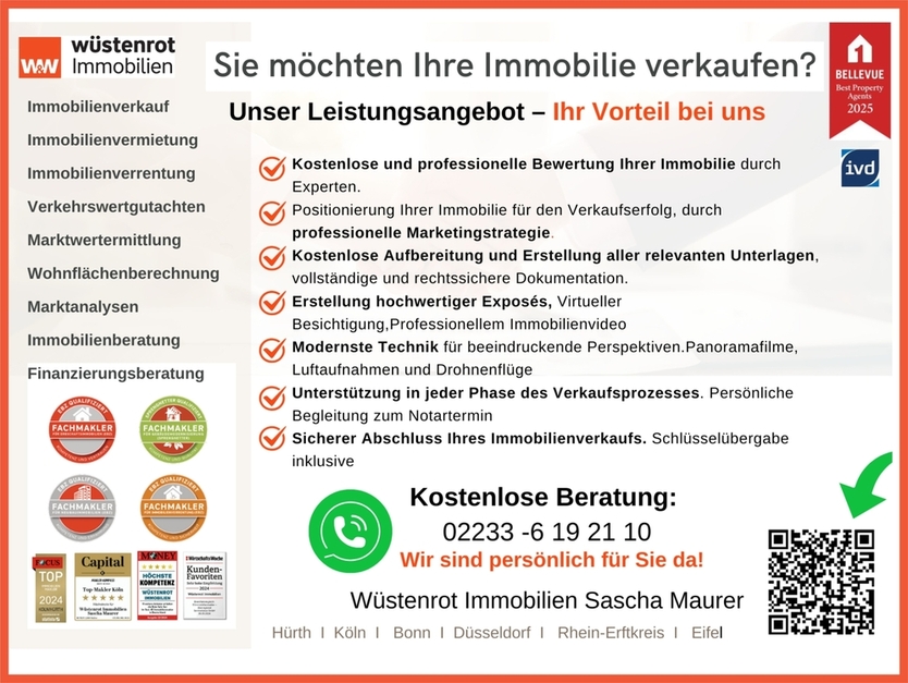 Stilvoll wohnen auf zwei Etagen – Maisonette-Wohnung mit 6 Zimmern, 2 Balkonen und Wintergarten in Hürth-Gleuel!