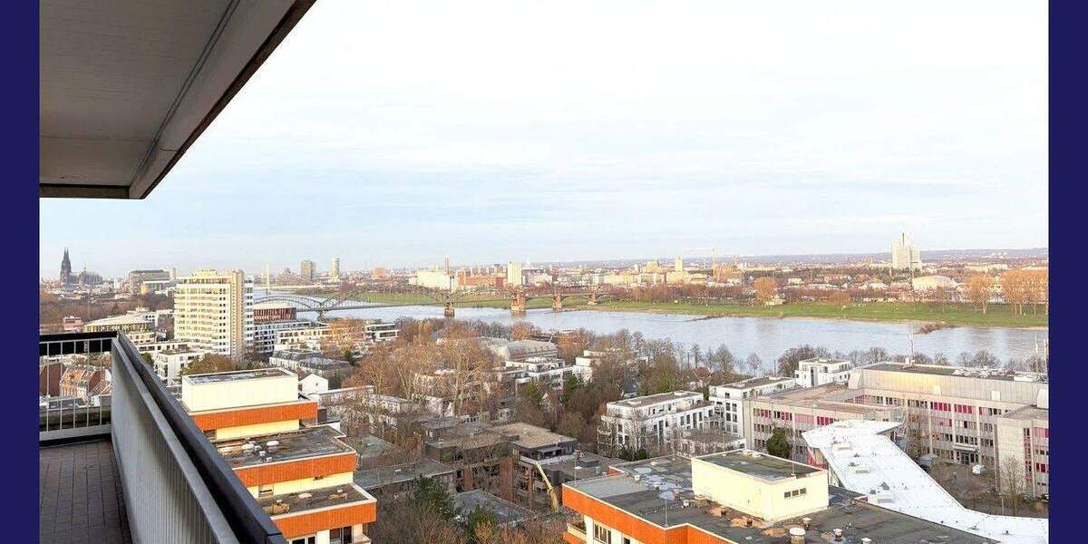 Wohngenuss & Rheinblick, frisch modernisierte 3 Zimmer mit Rundum-Panorama-Balkon, neues Bad, Aufzug 3 zimmer