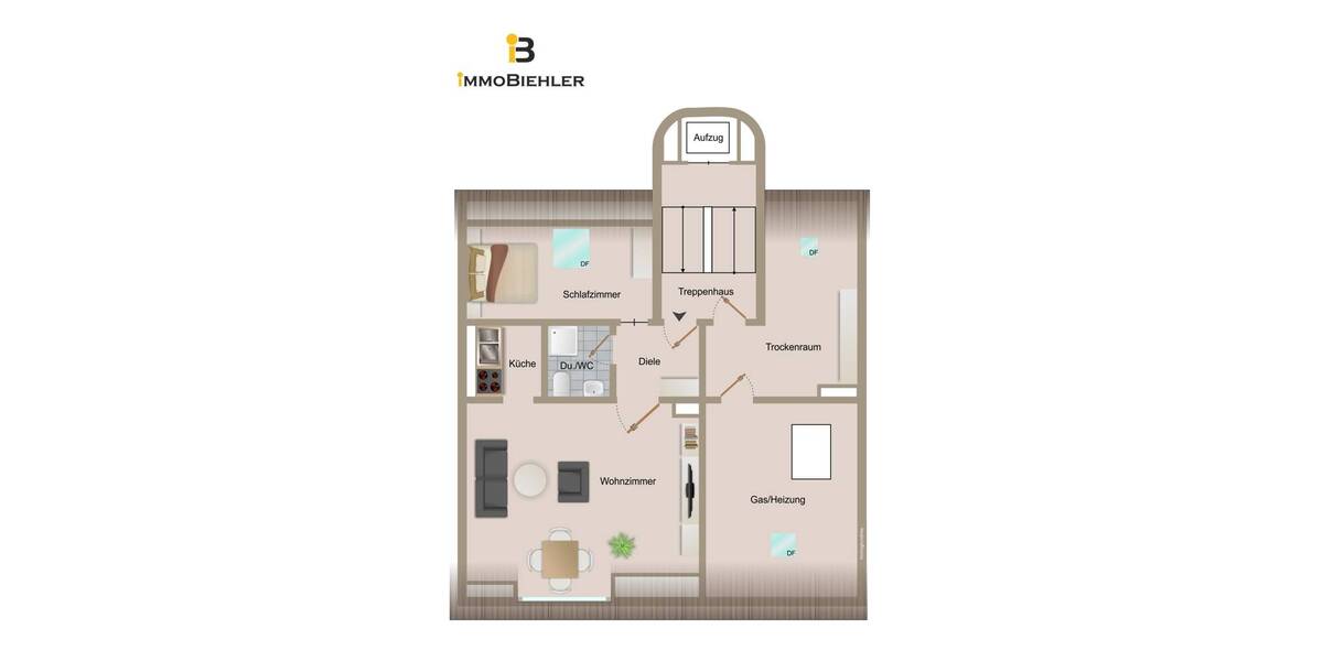 Etagenwohnung Köln Neustadt-Nord - 2 Zimmer, 53 m&sup2;, 265.000&euro; | Angebot:23941238