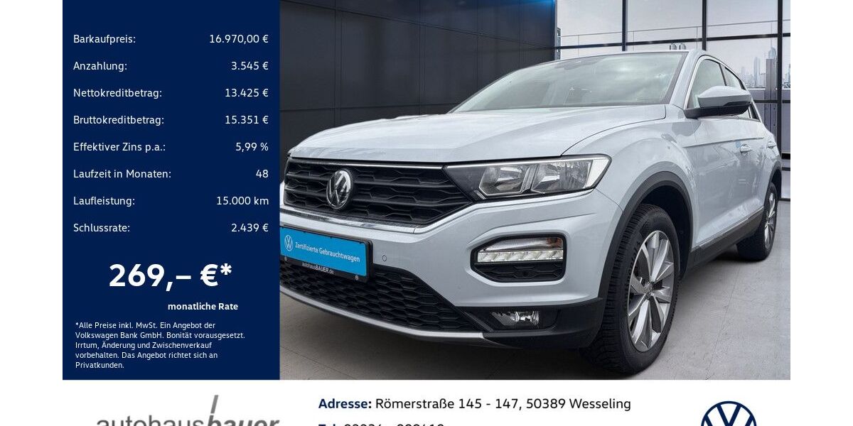 VW T-Roc 61.355 km 16.970 &euro; Wesseling 50389