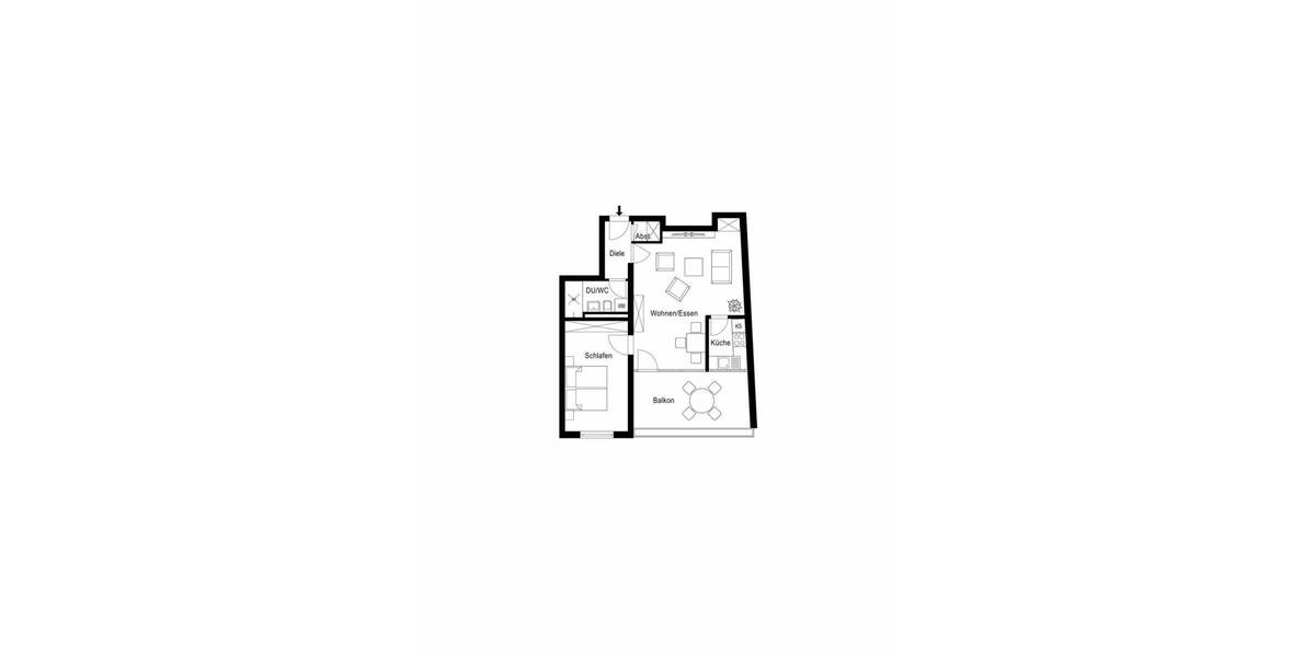 Etagenwohnung Köln Niehl - 2 Zimmer, 57 m&sup2;, 239.000&euro; | Angebot:25687659