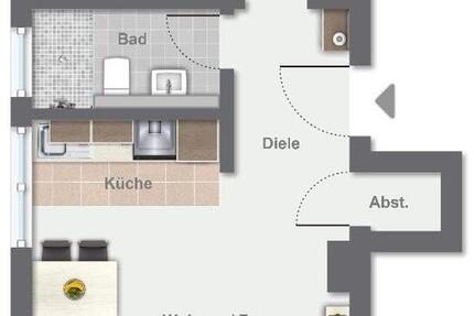 Wohnung Leverkusen Bürrig - 2 Zimmer, 52 m&sup2;, 650&euro; | Angebot:26349071