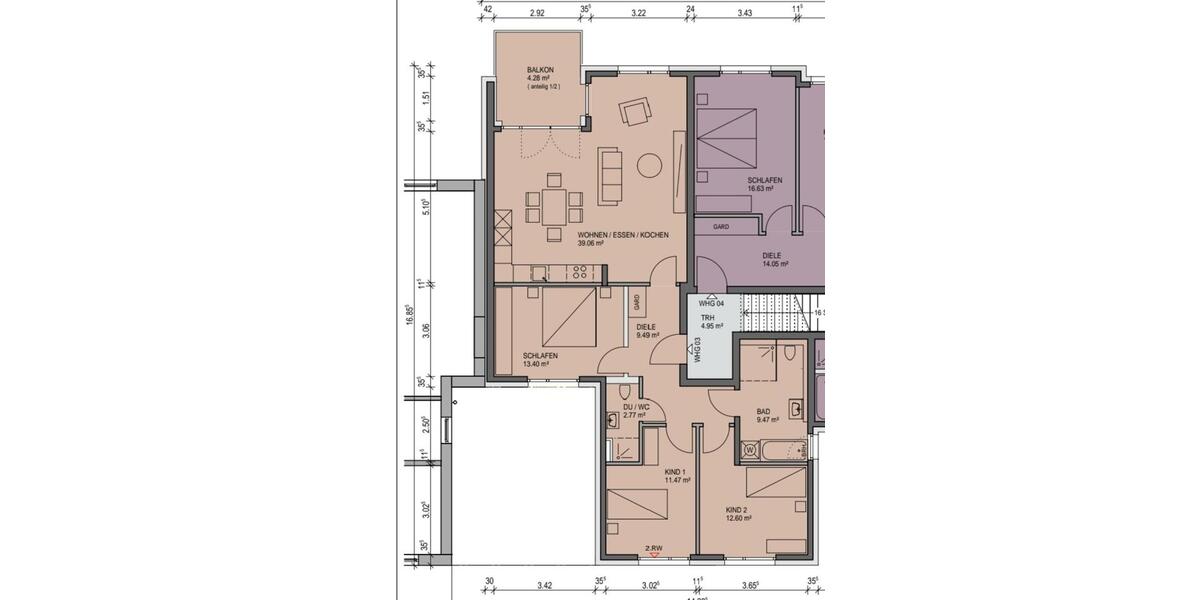 Etagenwohnung Bonn Küdinghoven - 4 Zimmer, 103 m&sup2;, 1.995&euro; | Angebot:25591827