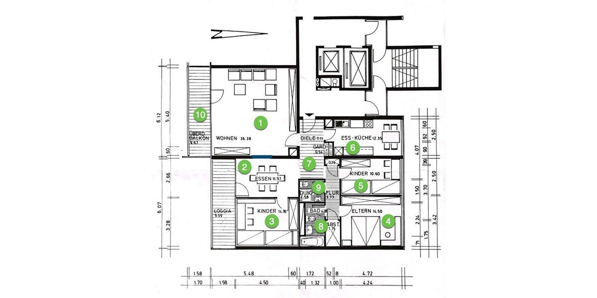 Etagenwohnung Bergisch Gladbach Alt-Frankenforst - 5 Zimmer, 130 m&sup2;, 245.000&euro; | Angebot:25902615