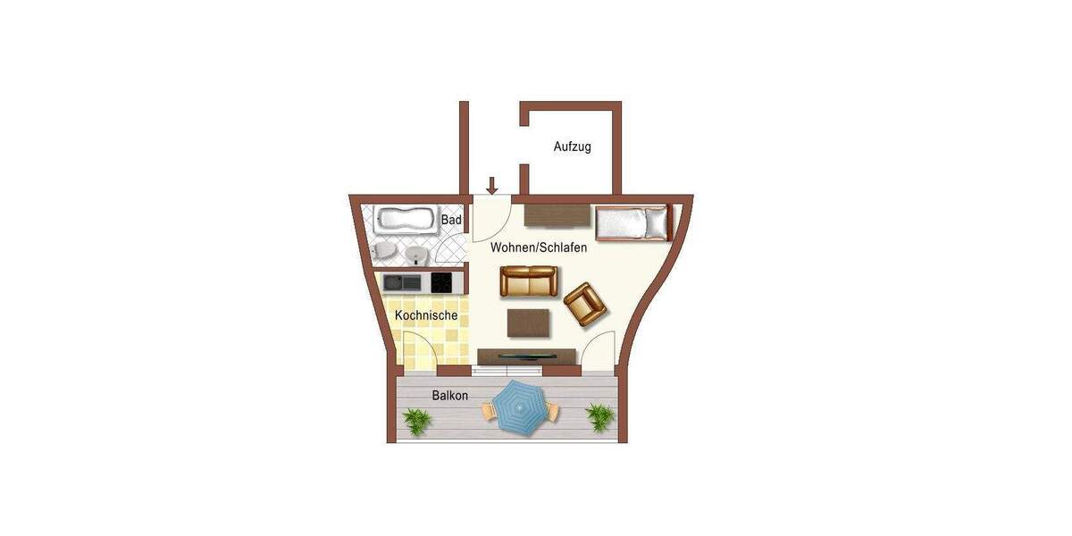 Erftstadt-Lechenich! Sonnenhelles Apartment mit Balkon und Stellplatz in begehrter Wohnlage! (LK 4915) 1 zimmer