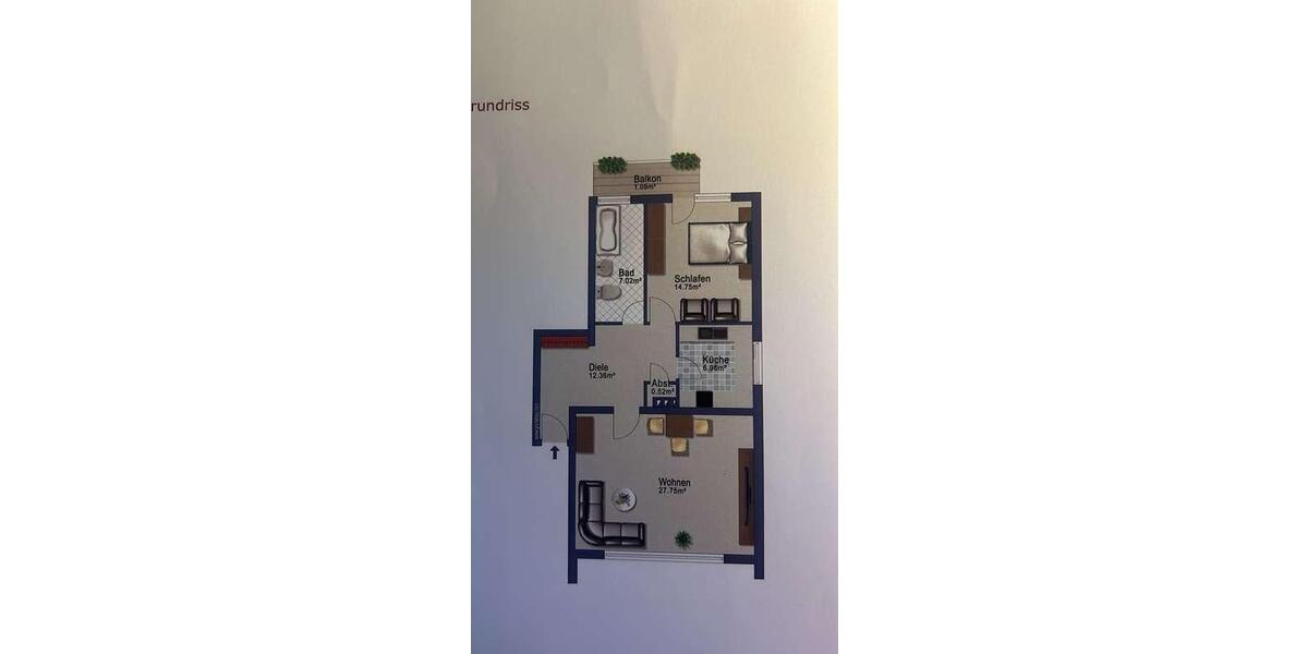 Etagenwohnung Dormagen Sankt Peter - 2 Zimmer, 68 m&sup2;, 680&euro; | Angebot:26345301