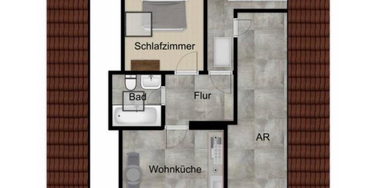 2-Zimmer-Dachgeschoss-Wohnung in Worringen 2 zimmer