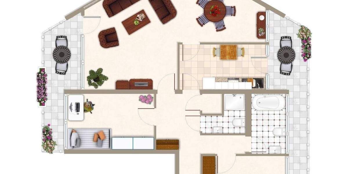 Etagenwohnung Köln Westhoven - 3 Zimmer, 96 m&sup2;, 1.400&euro; | Angebot:25361837