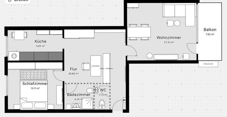 78m2 Eigentumswohnung 2 Zimmer mit Balkon in Köln Vingst 2 zimmer