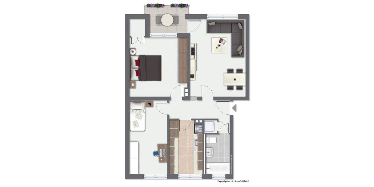 Etagenwohnung Hürth Kendenich - 3 Zimmer, 69 m&sup2;, 259.500&euro; | Angebot:25801936