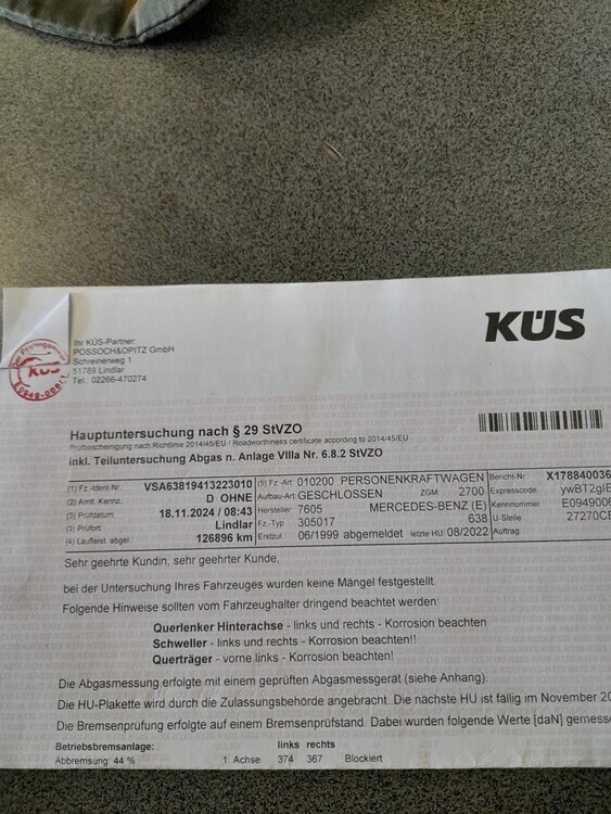 Mercedes-Benz Vito 1.315.000 km 3.500 € Lindlar 51789