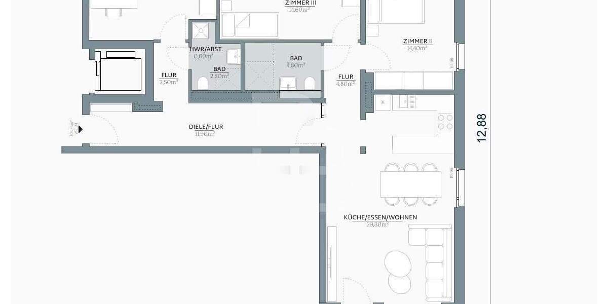 Etagenwohnung Köln Dellbrück - 4 Zimmer, 104 m&sup2;, 689.900&euro; | Angebot:24780423