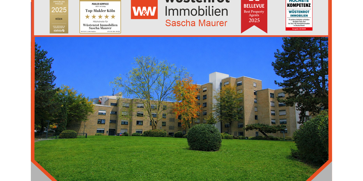 Gut geschnittene, barrierearme und bezugsfreie 4 Zimmer-Wohnung mit Balkon und Tiefgaragenstellplatz - Etagenwohnung Bonn / Tannenbusch Tannenbusch | Angebot:26196067