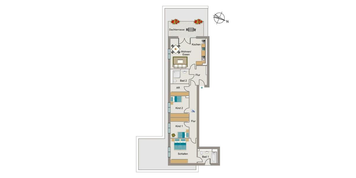 Etagenwohnung Brühl - 4 Zimmer, 116 m&sup2;, 1.632&euro; | Angebot:26272876