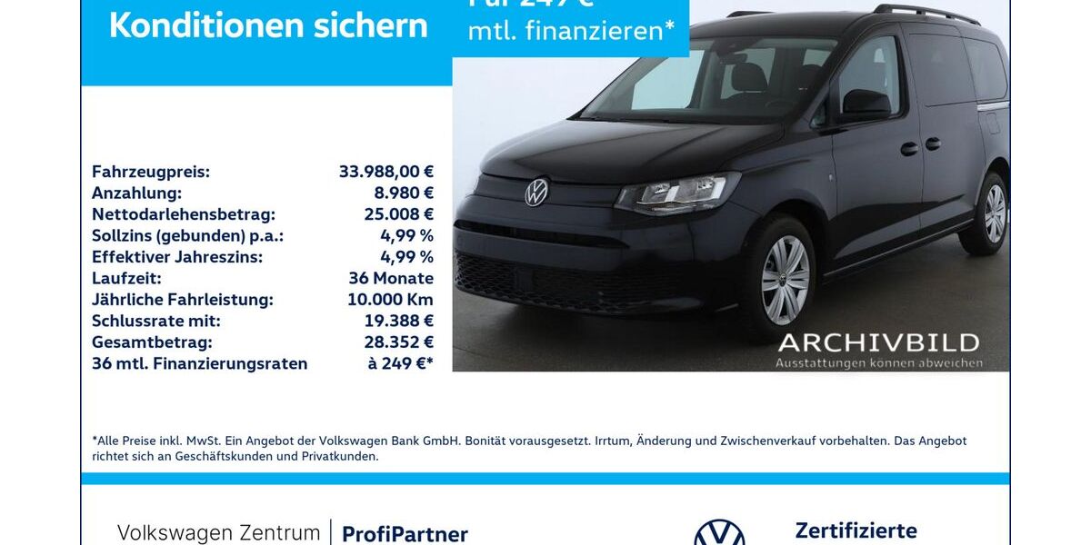 VW Caddy Maxi 6.589 km 33.988 &euro; Leverkusen 51379