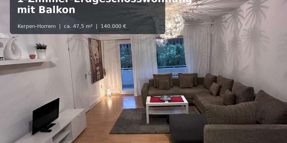 Etagenwohnung Kerpen Balkhausen - 1 Zimmer, 50 m&sup2;, 140.000&euro; | Angebot:27085849