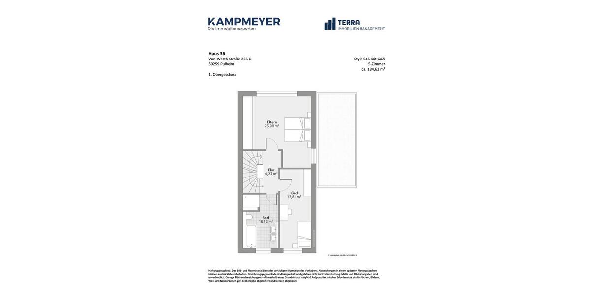 Doppelhaushälfte Pulheim - 5 Zimmer, 185 m&sup2;, 2.490&euro; | Angebot:25327081
