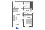 Alles neu !! 2 Zimmer-Wohnung mit viel Stellplatz, separater Küche und großem Balkon! Nur mit WBS! zimmer