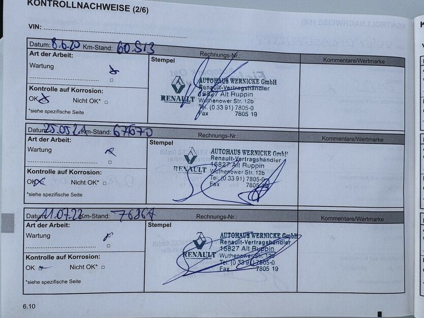 Renault Clio Cargo 2-Si. Klima Navi ServNeu Temp.1Hd EU6 100.000 km 7.250 € Erftstadt 50374