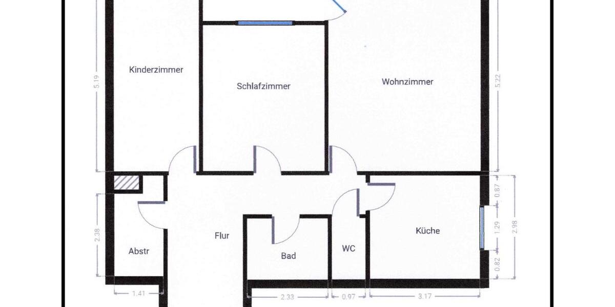 Etagenwohnung Köln Porz - 3 Zimmer, 87 m&sup2;, 229.000&euro; | Angebot:26866619