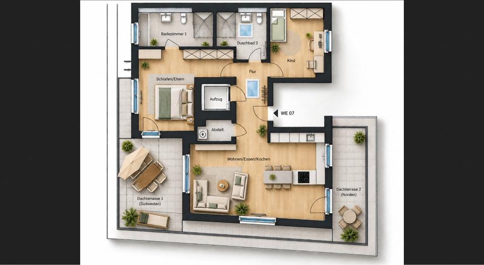 Dachgeschoßwohnung Köln Nippes - 3 Zimmer, 117 m&sup2;, 2.550&euro; | Angebot:27593412