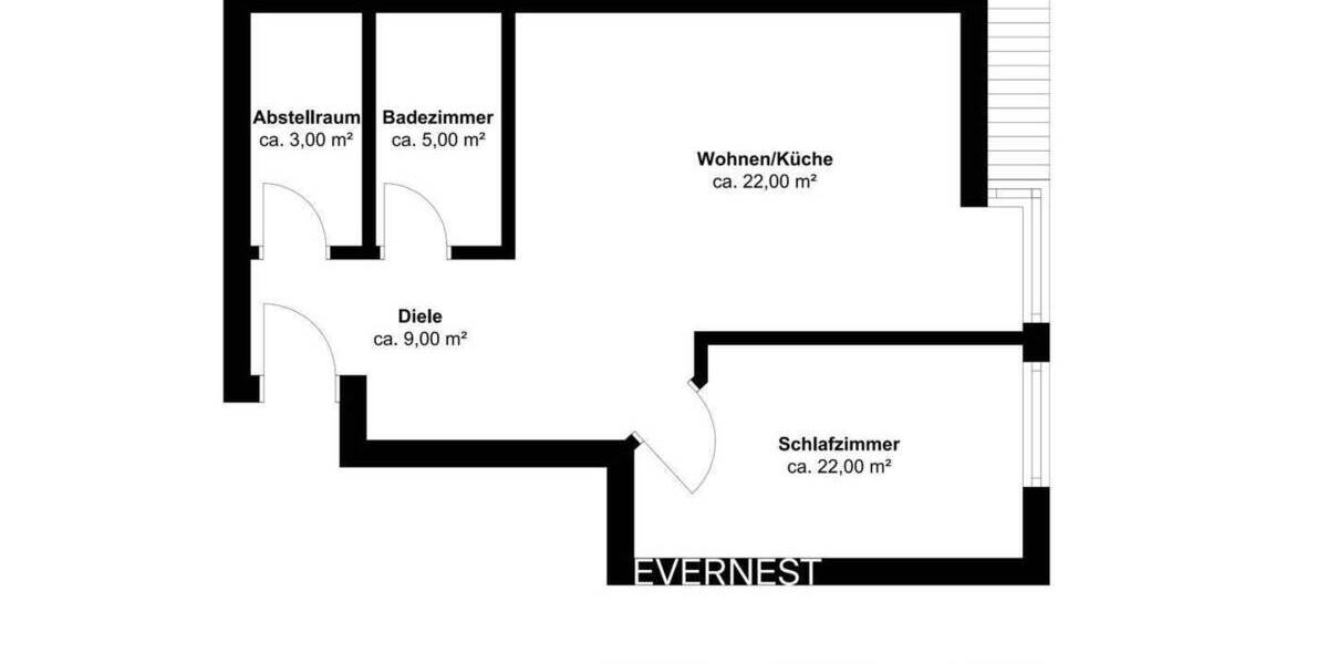 Etagenwohnung Bonn Poppelsdorf - 2 Zimmer, 50 m&sup2;, 329.000&euro; | Angebot:24209303