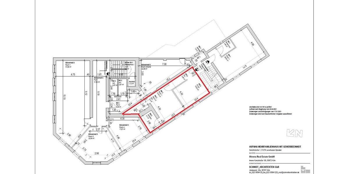 Etagenwohnung Leverkusen Opladen - 2 Zimmer, 40 m&sup2;, 675&euro; | Angebot:25500357