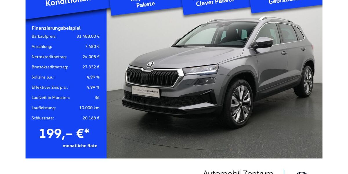 Skoda Karoq 16.609 km 31.480 € Leverkusen 51379