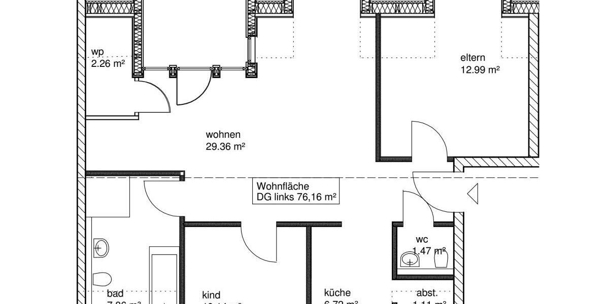 Neue Dachgeschosswohnung mit Flair im Energiesparhaus mit moderner Heiztechnik in Bonn - Dachgeschoßwohnung Bonn Dransdorf | Angebot:26817926