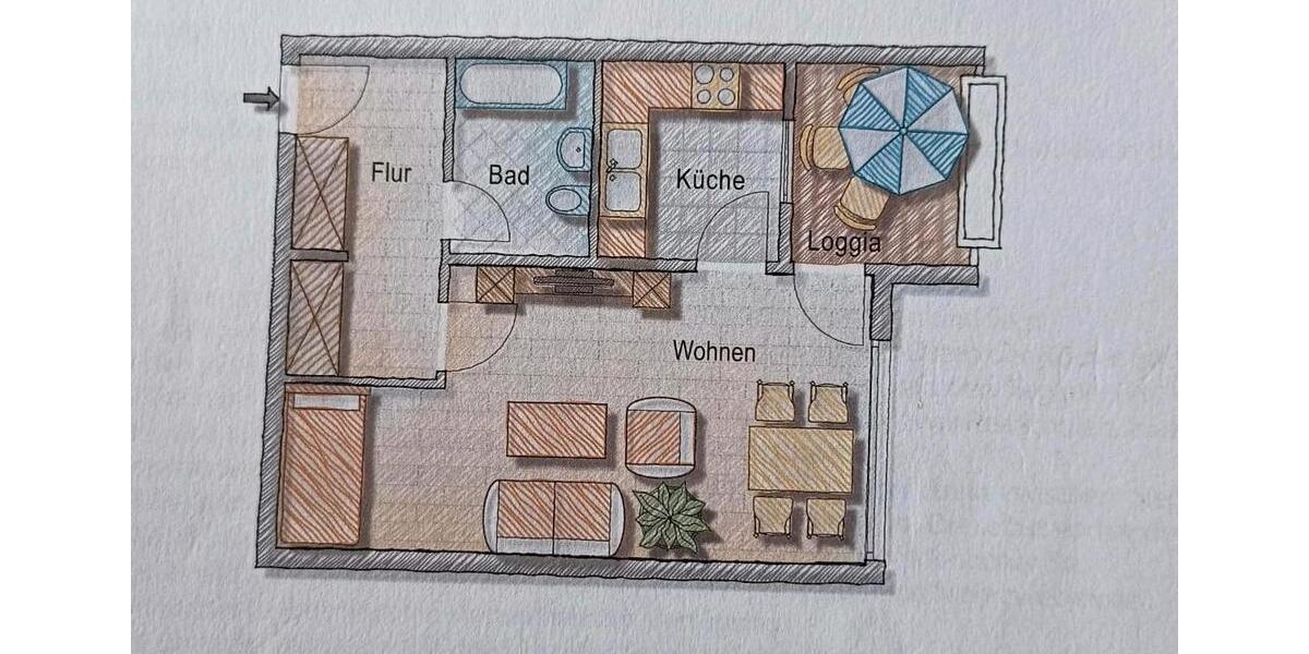 Etagenwohnung Troisdorf - 1 Zimmer, 42 m&sup2;, 130.000&euro; | Angebot:25407122