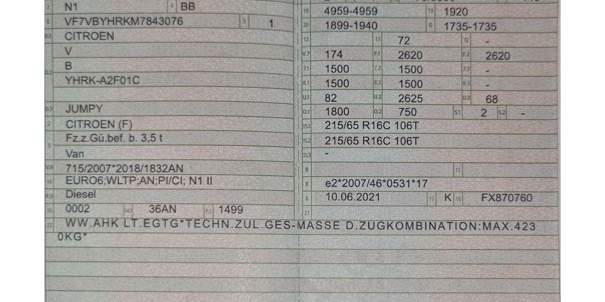 Citroen Jumpy 25.500 km 16.500 &euro; Bonn 53227