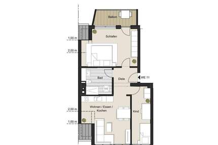 Wohnung Köln Nippes - 3 Zimmer, 62 m&sup2;, 319.000&euro; | Angebot:27697380