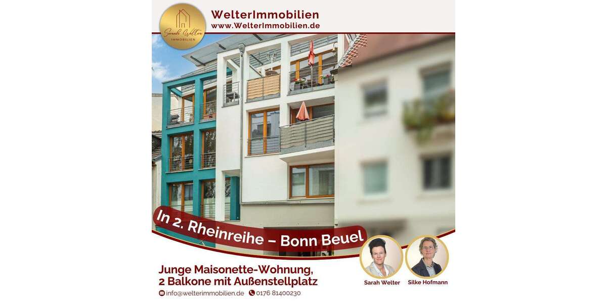 Etagenwohnung Bonn Beuel-Mitte - 3 Zimmer, 86 m&sup2;, 496.000&euro; | Angebot:24624534