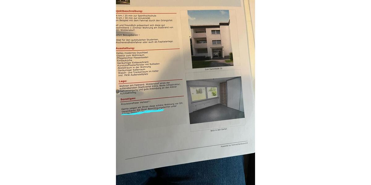 Wohnung zu verkaufen in Köln Wiedersdorf 1 zimmer