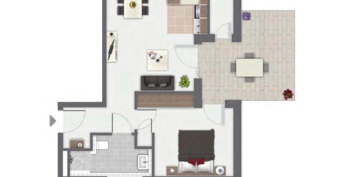 Erdgeschoßwohnung Siegburg - 2 Zimmer, 45 m&sup2;, 238.500&euro; | Angebot:25167848