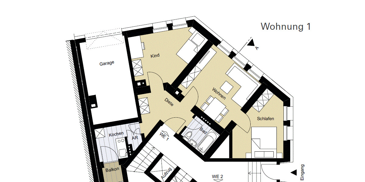Sinfonie der Großstadt - Vermietete 3-Zimmer-Wohnung als Kapitalanlage zu verkaufen! ( WE 1 ) 3 zimmer
