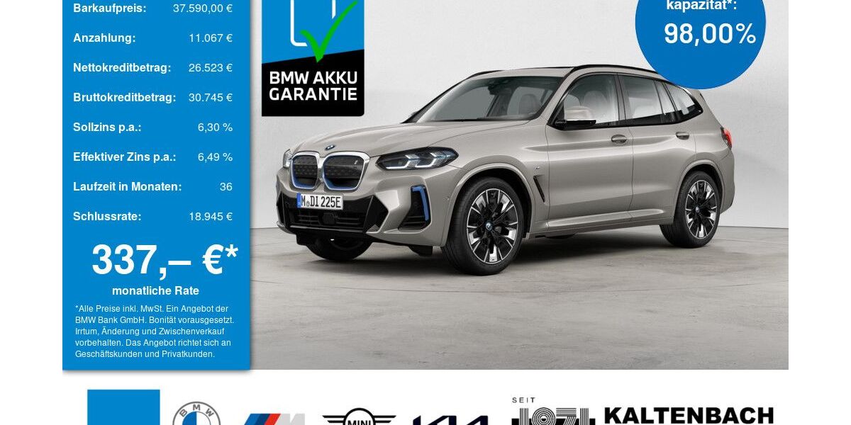 BMW iX3 84.665 km 37.290 &euro; Overath-Vilkerath 51491